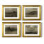Ensemble de 4 reproductions encadrées de paysage rétro Lxxxiv-99374492