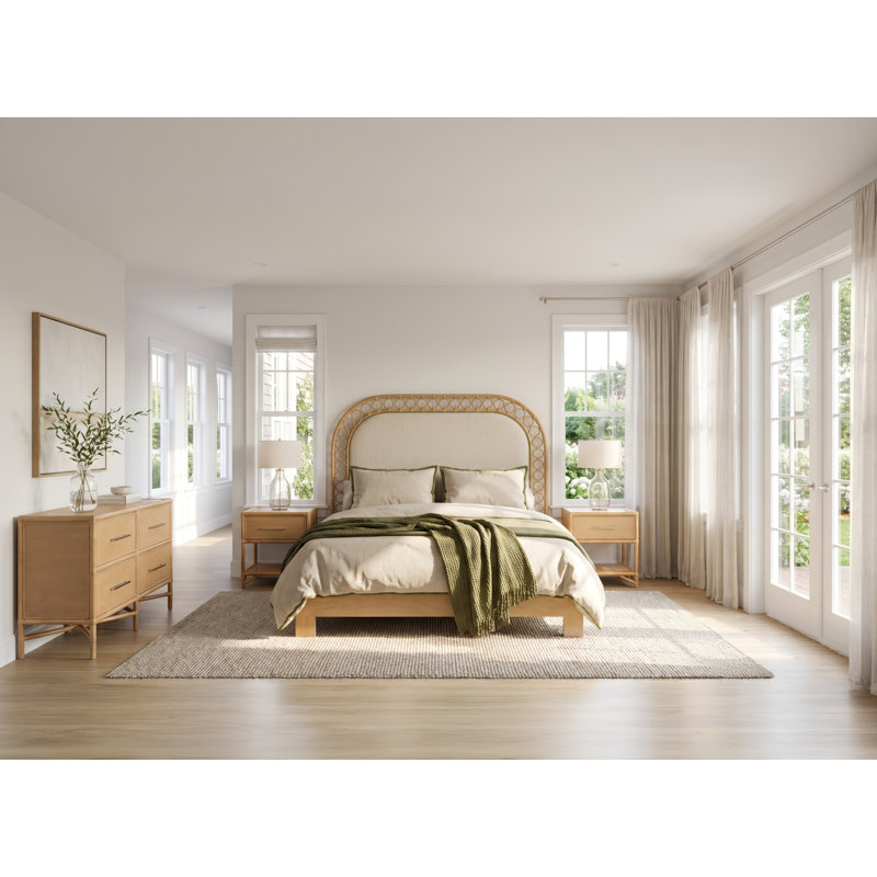Lit standard Solana, Naturel, Grand lit