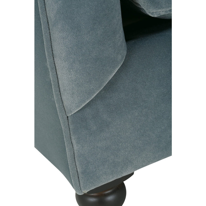 Madeline Sofa, Slate, Chocolate, 34"H x 90"W x 40"D