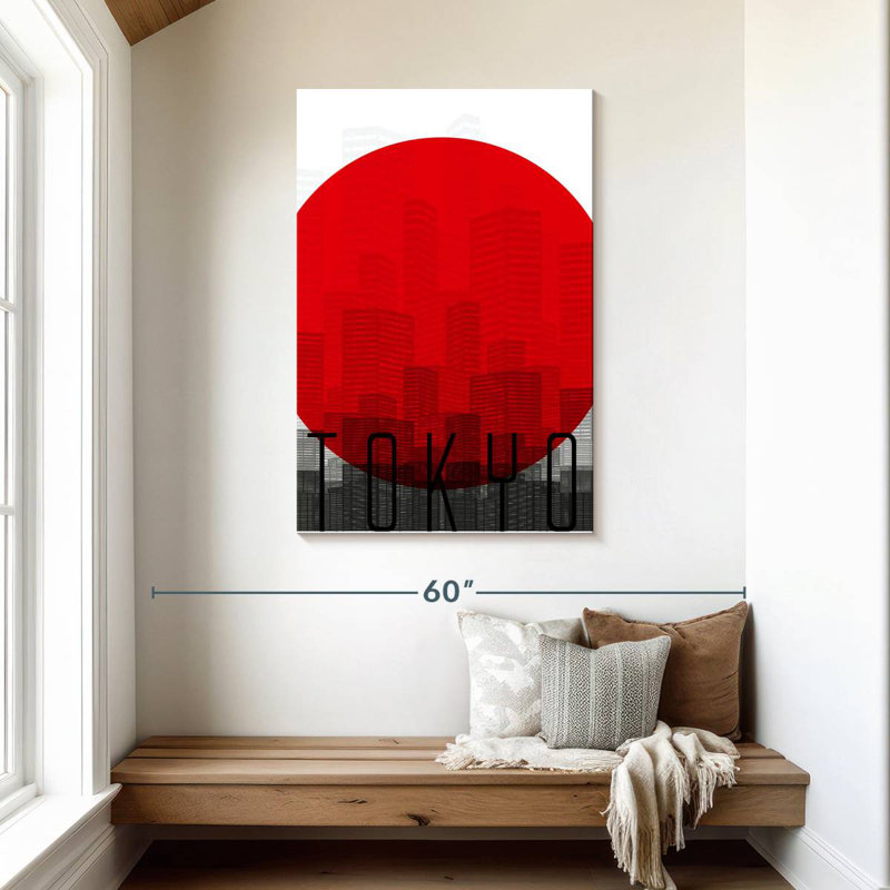 Aime Tokyo Red Sun, 45" H x 30" W
