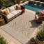 Bartlesville Indoor & Outdoor Boho Jute-Look Rug Beige-817453520