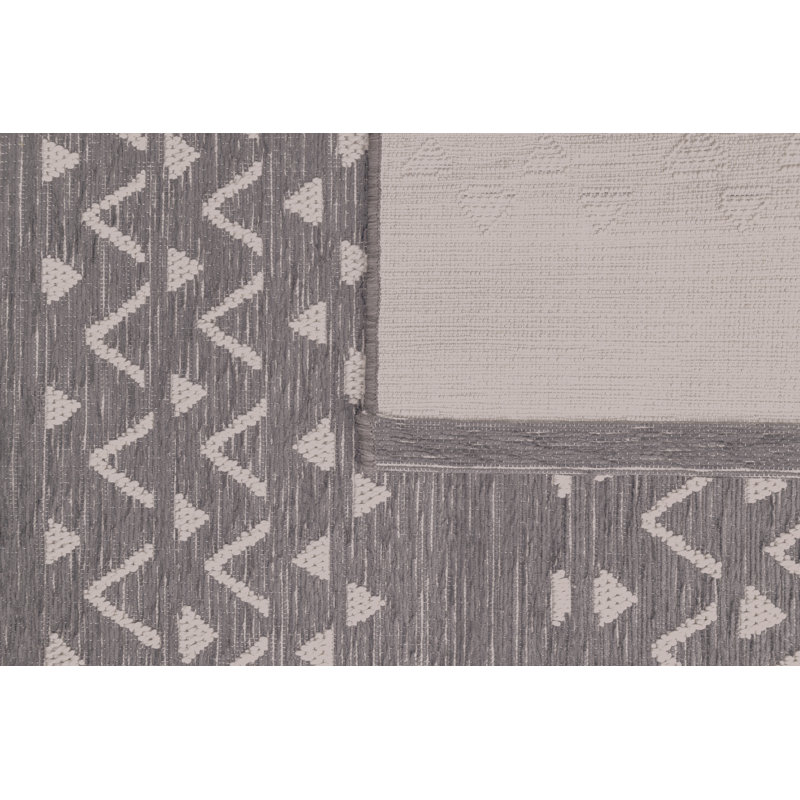 Kalimba Geometric Hand Woven Indoor / Outdoor Area Rug, Rectangle 191 x 290 cm