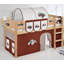 Trecker Mid Sleeper Bed with Curtain-1028991095-1000151762-1000151761