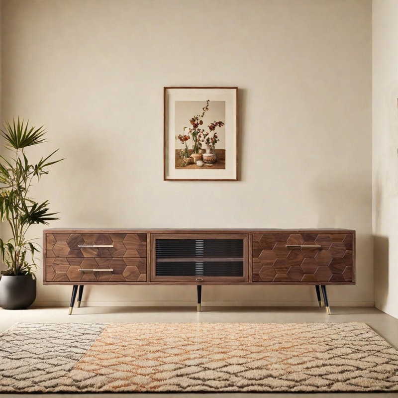 Meuble télé moderne de style américain, 70.87"