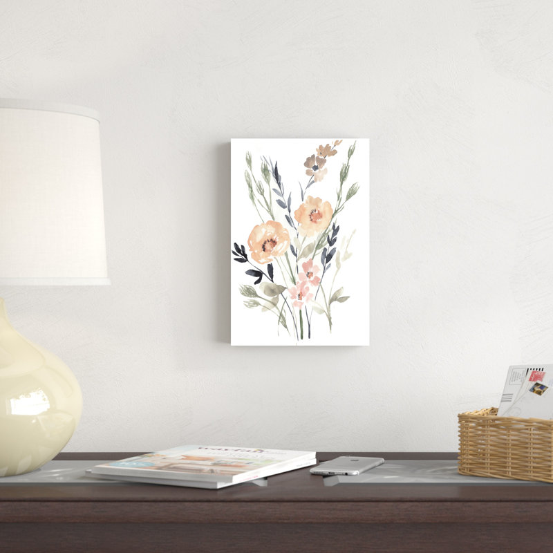 Bouquet pêche et paynes II, H 12 po x l 8 po