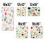 «Blue and Pink Funky Polka Dot Delights», ensemble de 5 reproductions d'art sur toile rétro-103333915