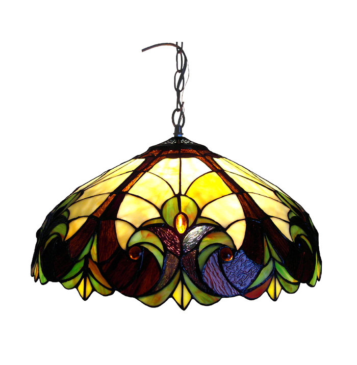 Luminaire suspendu pour dôme simple 2 lumières victorian Beley
