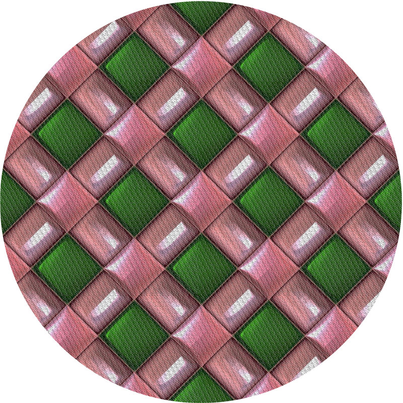 Geometric Indoor Rug, Round 6'