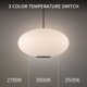 Illusion Dimmable LED Pendant With Oval Shaped Glass Shade, Adjustable Color Temperature