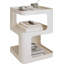 Table d'appoint, petite table de bout, table de chevet moderne, table de chevet décorative, tables de chevet à 3 niveaux, table de chevet en métal pour l'entrée de la chambre à coucher du salon, aucun assemblage requis, blanc cassé-718168930