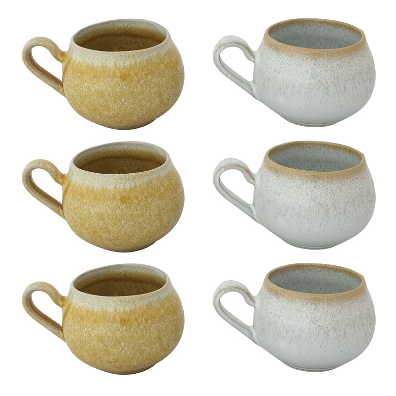 Stoneware Mugs, Reactive Glaze
