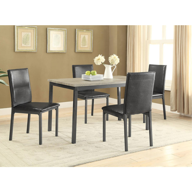 2 chaises d'appoint rembourrées noires - transforme l'espace repas en transitionnel 2, dossier uni, attrait