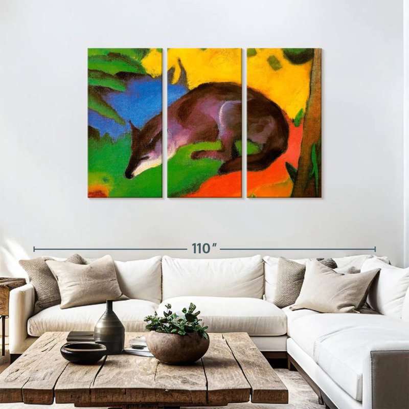 Brampt Blue-Black Fox, 48" H x 74" W