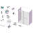 72*76" Double Sliding Frameless Shower Door Brushed Nickel Without Buffer