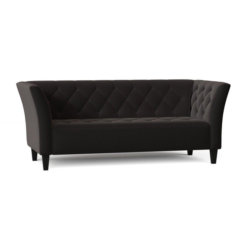 Carruth 76'' Upholstered Sofa, Bella Asphalt Performance Velvet