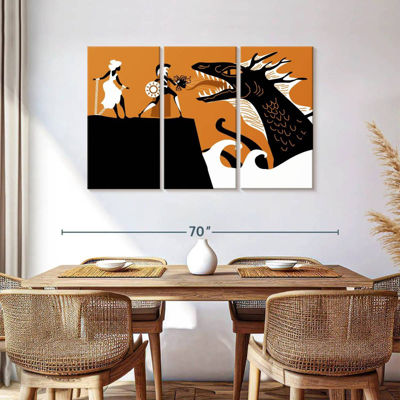 Perseus Saving Andromeda, 36" H x 57" W