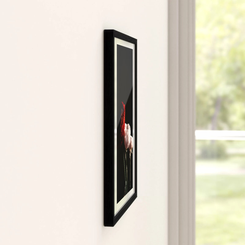 Cadre photo simple en bois, Noir, 6 po x 4 po