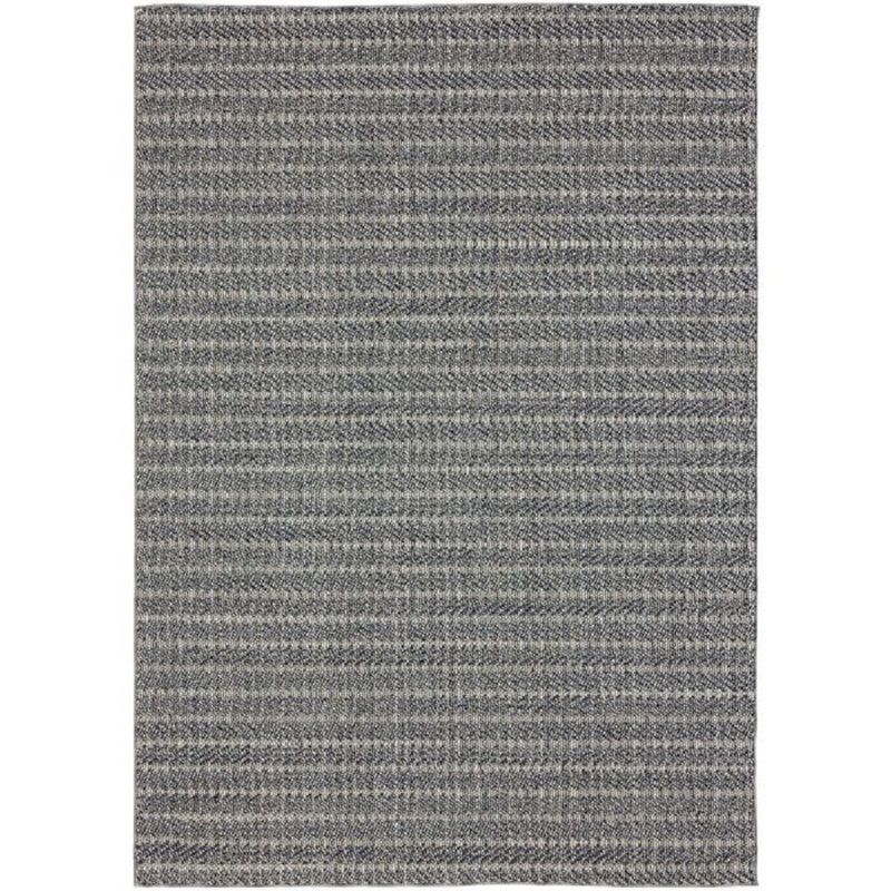 Tapis gris tissé à la machine Neslihan, Rectangle 8 pi x 10 pi