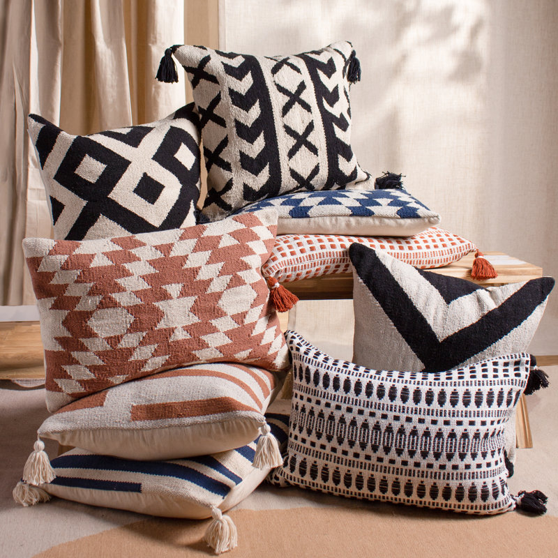 Yard Ganado Cushion, Cotton, Pecan, Pillow Cover Only - No Insert