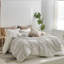 Ensemble de housse de couette à rayures 100% coton lavé MooMee-105229475-105229472