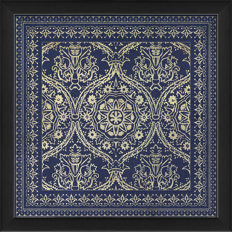 «Tile», impression encadrée, Bleu