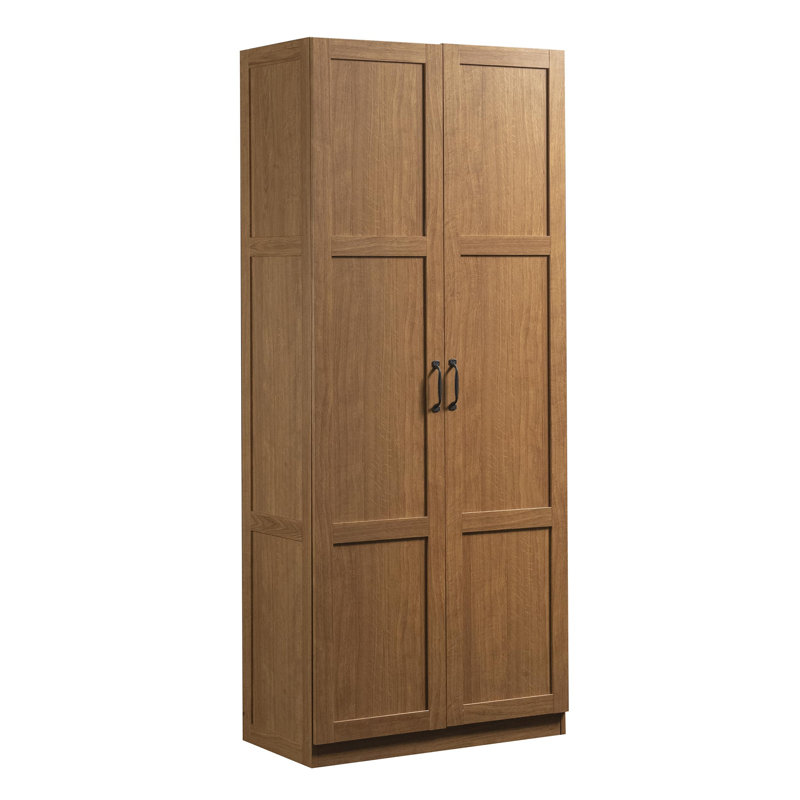 Storage Cabinet with Adjustable Shelves, Highland Oak