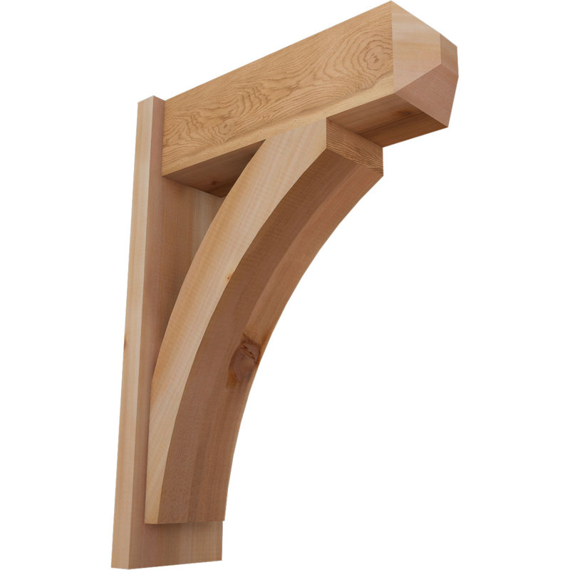 Thorton Craftsman Rustic Wood Outlooker, 22" D x 30" H, 7 1/2" W Western Red Cedar (Smooth)