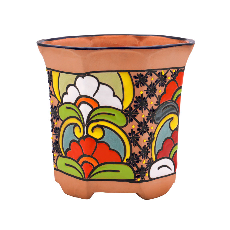 Pot à fleurs en céramique Talavera