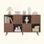 Organisateur de bibliothèque à profil bas en MDF à 8 cubes, armoire de rangement autoportante avec 4 portes à panneau ondulé amovibles, tablette de présentation horizontale robuste pour le bureau de la chambre à coucher