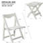 Table et chaise Hips, pliable, blanc pour l'intérieur et l'extérieur, 2 chaises pliantes