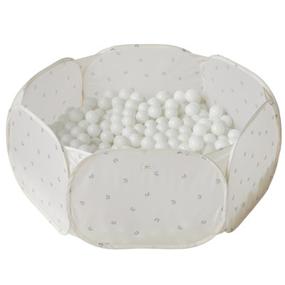 3 Sprouts Recycled Fabric Kids Ball Pit/Blueberry/Ivory