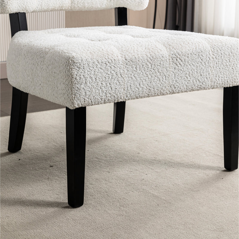 Chaise d'appoint Boucle, Blanc