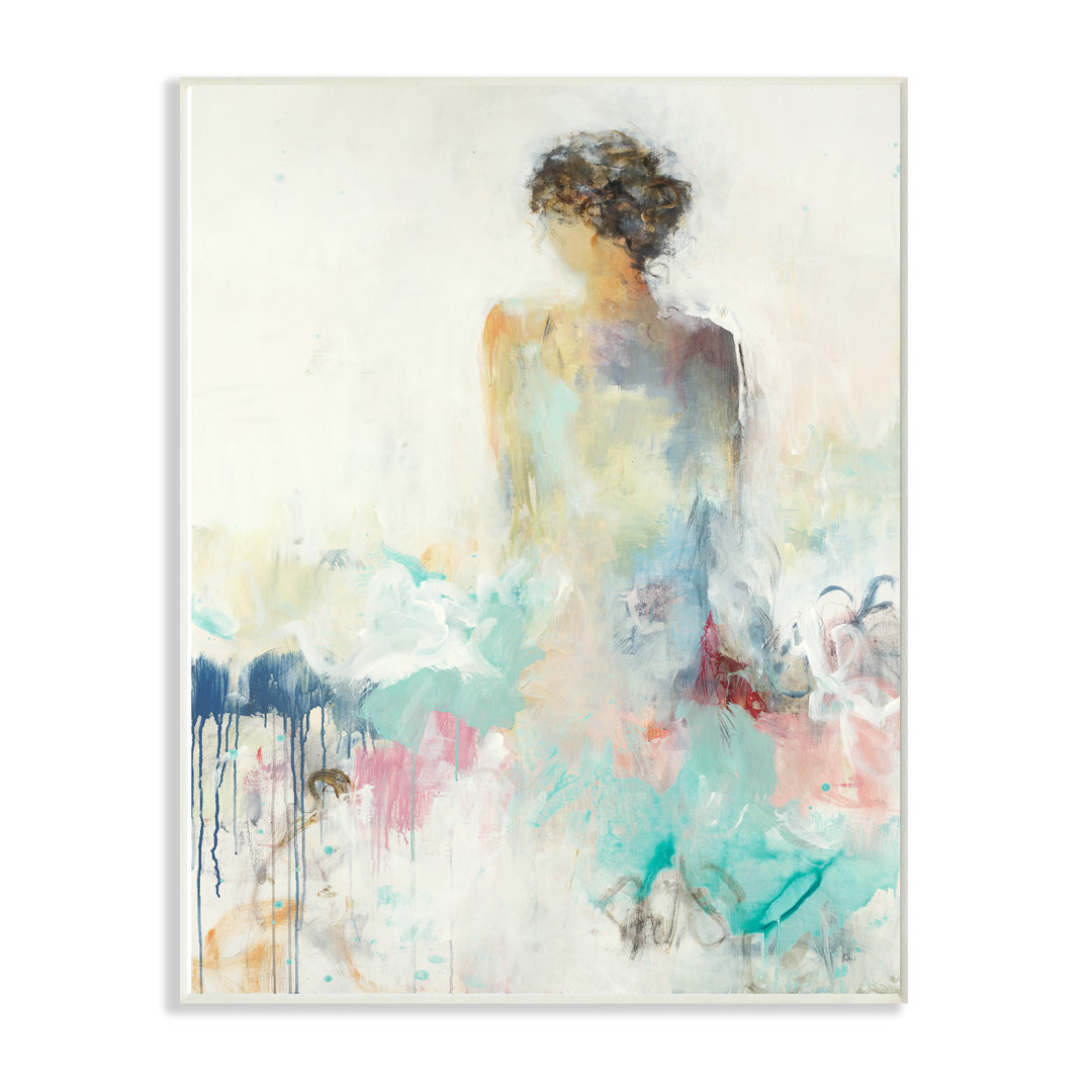 Soft Textured Figural Woman Portrait by Third and Wall - Painting Print Ebern Designs 