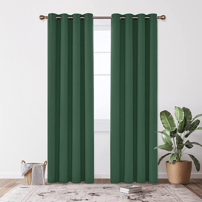 Blackout Curtain Pair, 140 W x 245 D cm, Light Grey