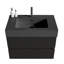Meuble-lavabo 30 po avec lavabo en quartz noir mat Grace