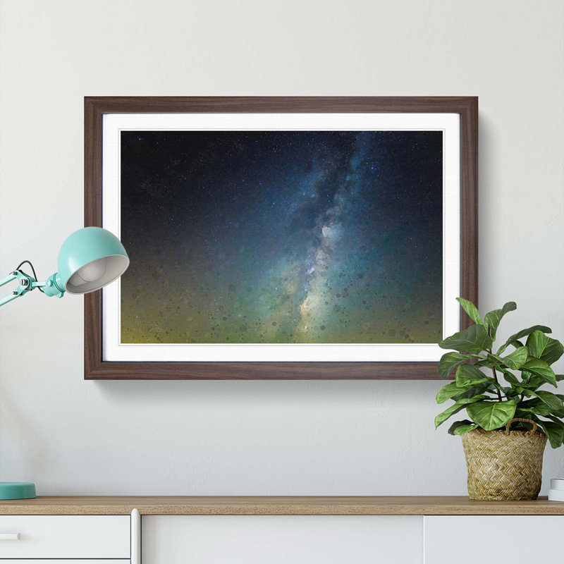 Starry Dream in Abstract - Framed Print, 27cm H x 36cm W x 2cm D, Walnut Framed