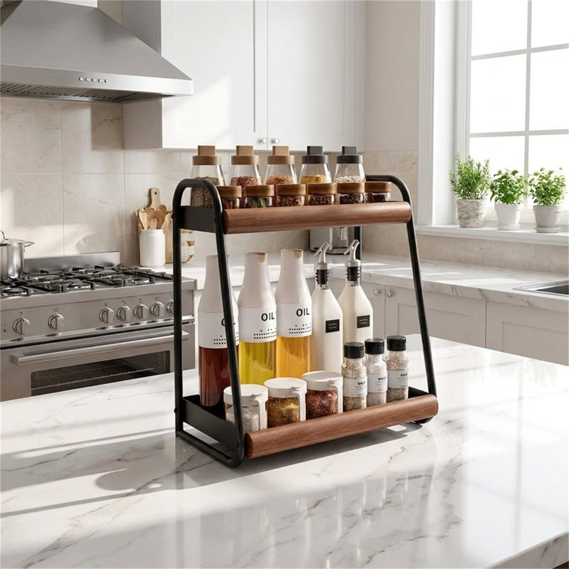 Spice Rack (double-tier, Extra Large), Black
