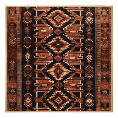 Machine Washable Persian Brown Area Rug