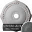 Médaillon de plafond Endurathane Heaton, DE 27 1/2 po x P 3 7/8 po x P 2 1/4 po (convient aux auvents jusqu'à 6 1/2 po), fini craquelé vert athénien peint à la main-28574663