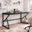 60" Computer Desk for Home Office, Industrial Writing Desk with Metal Frame, Large Workstation Table for Bedroom Apartment Study-710233843-708199116