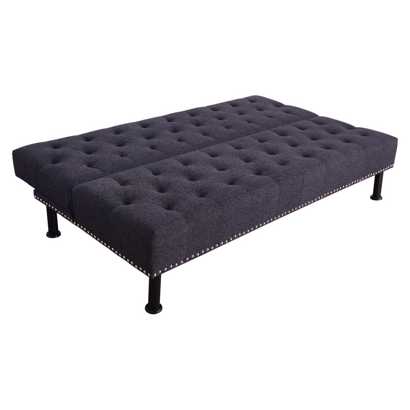 Sahale Upholstered 75'' Sleeper Sofa, Midnight Gray