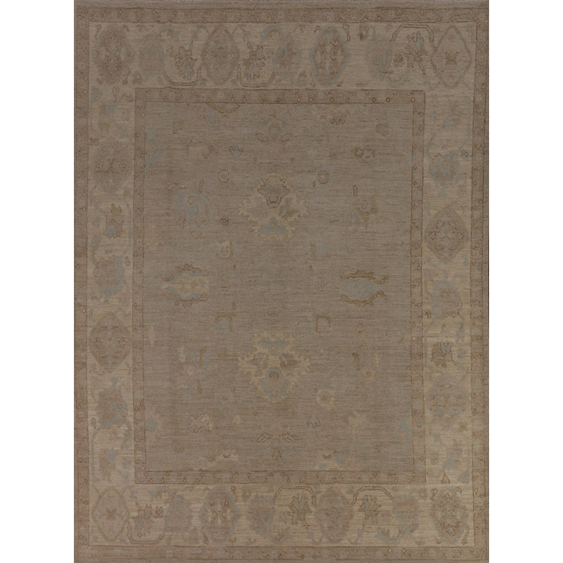 Earth Tone Vegetable Dye Oushak Area Rug