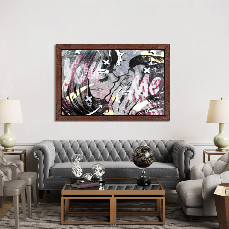 And Only by Dan Monteavaro - Print on Canvas, 152.5 cm H x 101.5 cm W, Brown Floater Framed