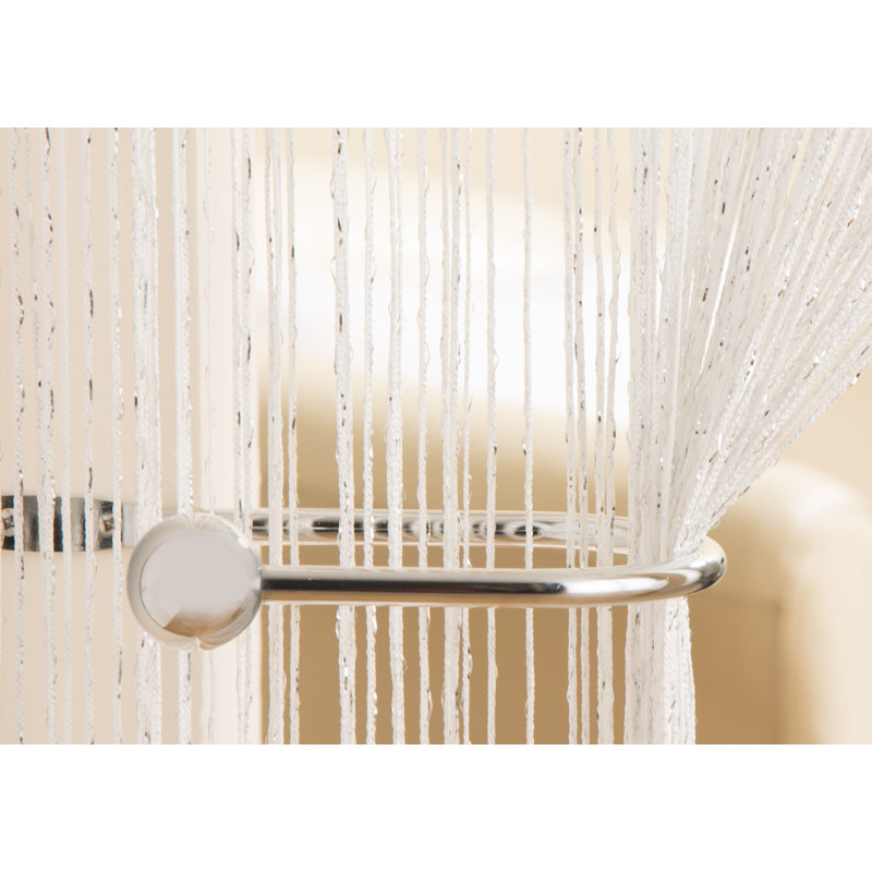 Pam Sheer Curtain Single Panel, White