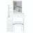 29.2" Small Size Left Bedside Cabinet Vanity Table + Cushioned Stool, 2 Ac+2 Usb Power Station, Hair Dryer Bracket, Extra Large Touch Control Sliding Led Mirror, Tri-Color Switching, Brightness Adjust-118618035