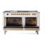 ILVE Nostalgie II 60 Dual Fuel Range, 5 Burners, Griddle, Frenchtop -1514149103-1514149185