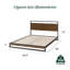 Lit plateforme bas en bambou et en métal de 37 po Daniel-701285184-753804251