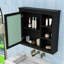 Armoire à pharmacie murale avec miroir et tablettes-2018754271