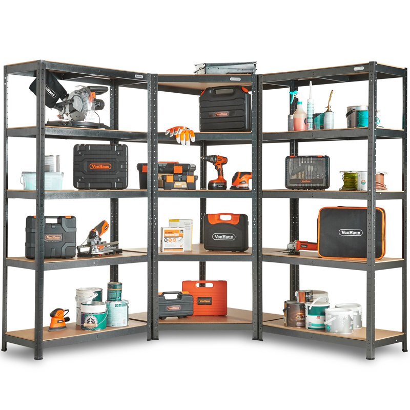 90cm W Steel Height -Adjustable Shelving Unit