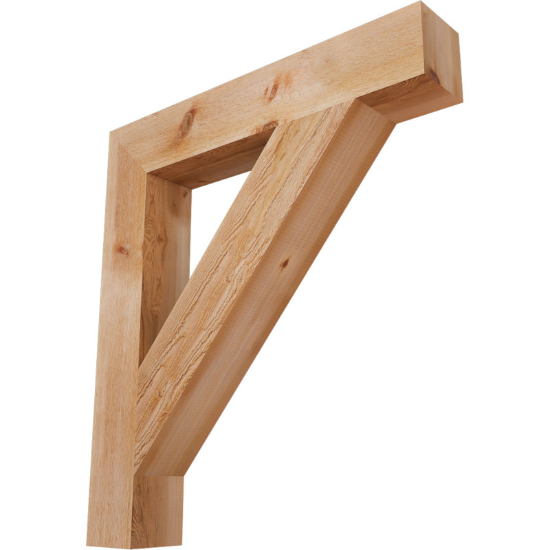 Support de bloc traditionnel, H 40 po x l 6 po x P 36 po, Cèdre rouge de l'Ouest (scié brut)